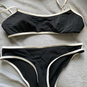 black and white bikini